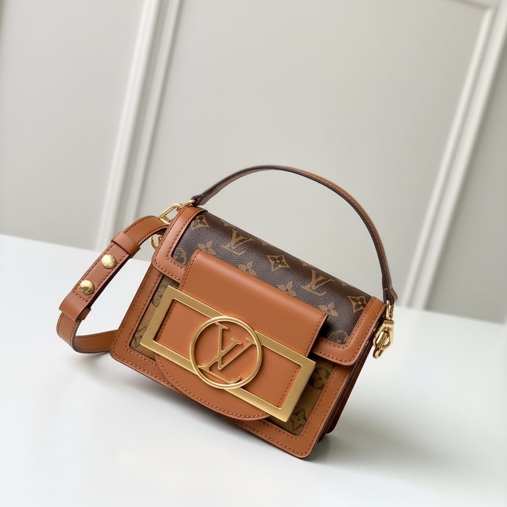 LV Dauphine Lock XL Shoulder Bag – Reverse Monogram Canvas