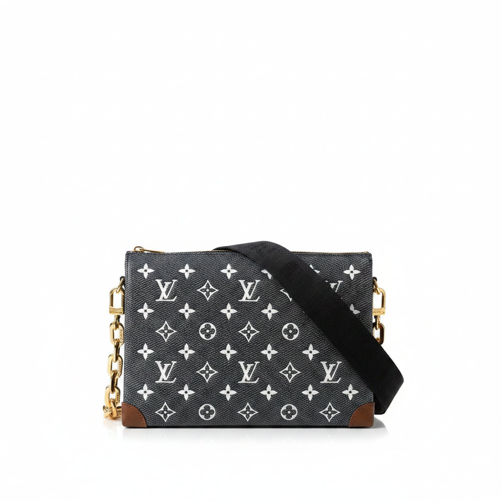 LV Coussin PM Bag – White Monogram Denim