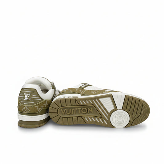 LV Trainer Sneakers – Khaki Green Denim