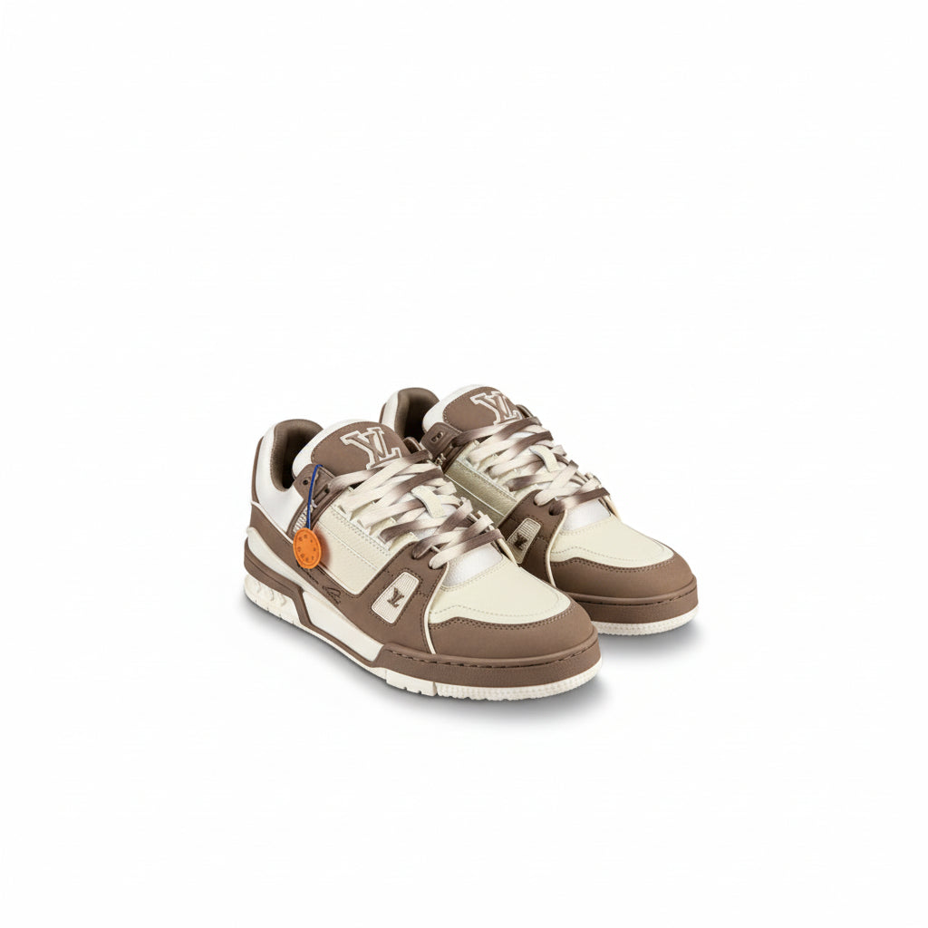 LV Trainer Sneakers – Taupe Brown