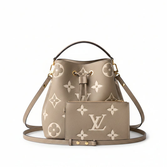 LV NéoNoé MM Bucket Bag – Tourterelle/Crème