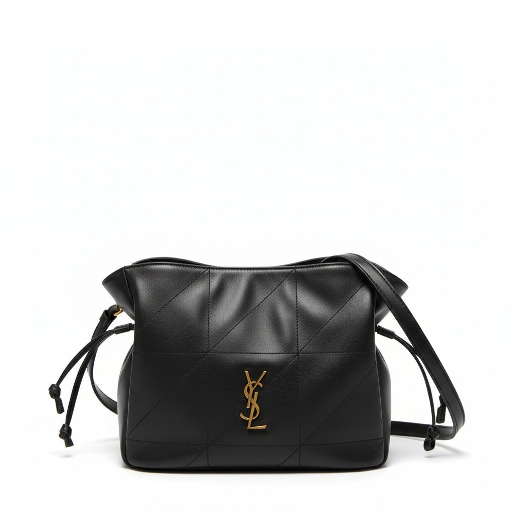 Jamie Shoulder Bag Black Lambskin Gold Hardware