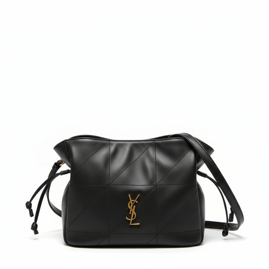 Jamie Shoulder Bag Black Lambskin Gold Hardware