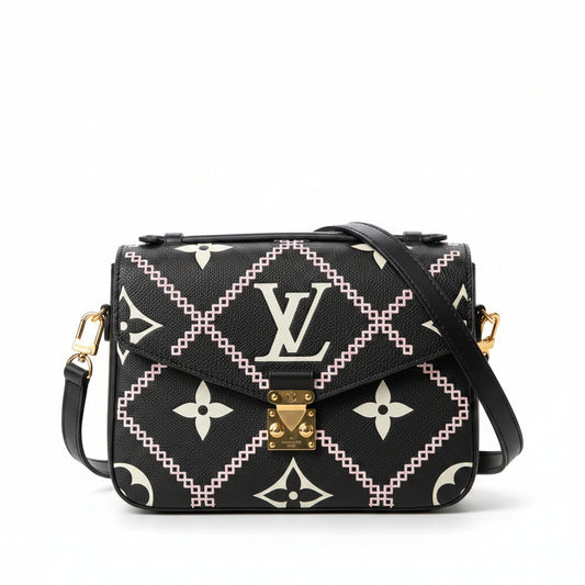 LV Pochette Métis Broderies – Black/White