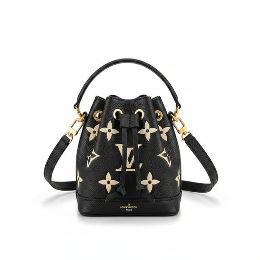 LV NéoNoé MM Bucket Bag – Black/Crème