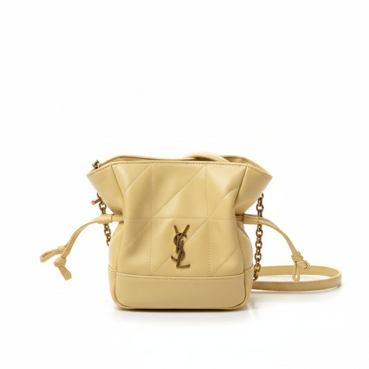 Jamie Mini Shoulder Pouch Yellow Lambskin Gold Hardware