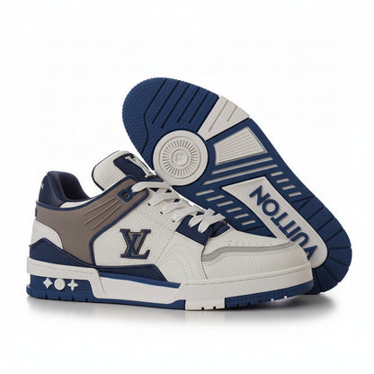 LV Trainer Sneakers – Blue/White