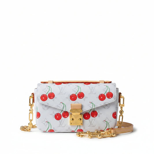 LV x TM Cherry Pochette Métis East West – White