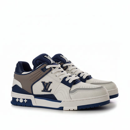 LV Trainer Sneakers – Blue/White