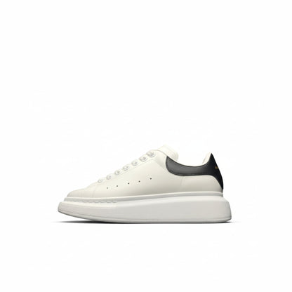 Women’s Chunky Sole Leather Trainers White Black