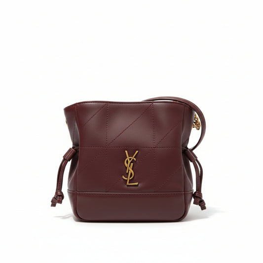 Jamie Mini Shoulder Bag Rouge Cabernet Lambskin Gold Hardware