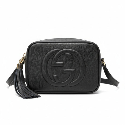Soho Small Leather Disco Bag – Black