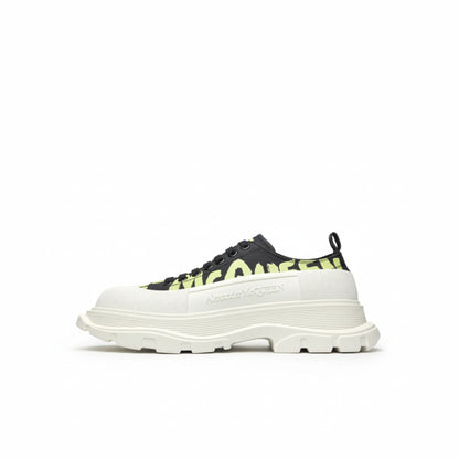 McQueen Chunky Sole Lace-Up Leather Sneakers