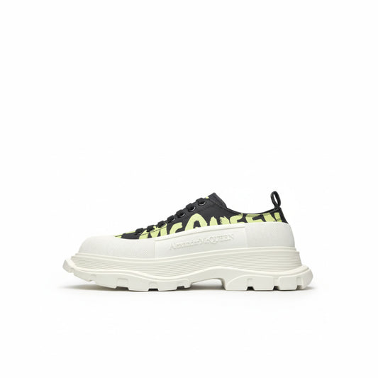 McQueen Chunky Sole Lace-Up Leather Sneakers