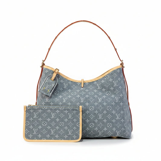 LV CarryAll MM – Washed Gray Monogram Denim