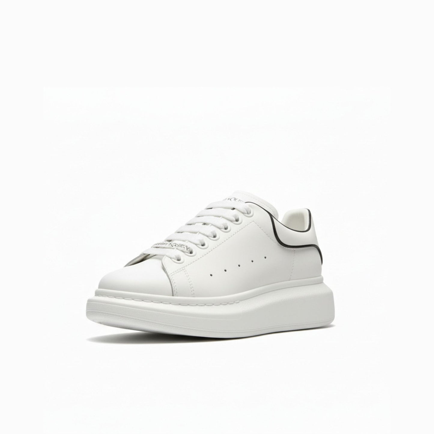 Alexander McQueen White – Black Outline Sneakers