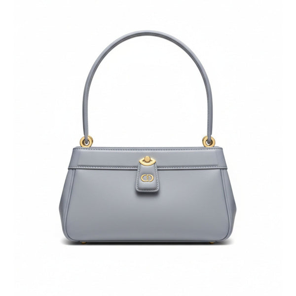 Key Bag Leather Handbag with Key-Shaped Clasp