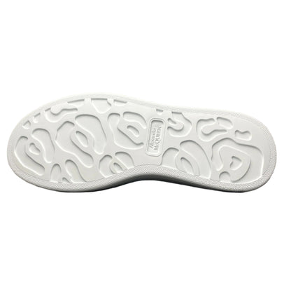 Chunky Sole Leather Trainers in White Opal Women