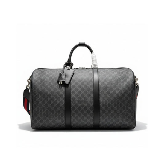Gucci Ophidia GG Duffle Bag Black Canvas