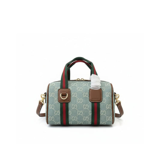 Gucci Mini GG Handbag Blue & White Denim