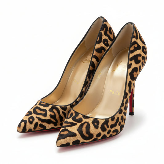 Louboutin Pigalle Follies Leopard-Print Pumps