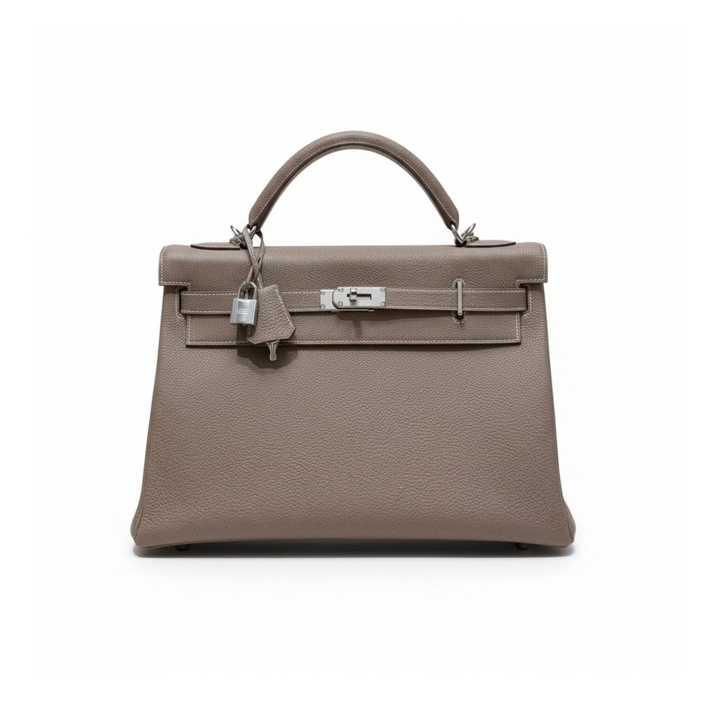 Kelly Retourne Etoupe Clemence Leather with Palladium Hardware