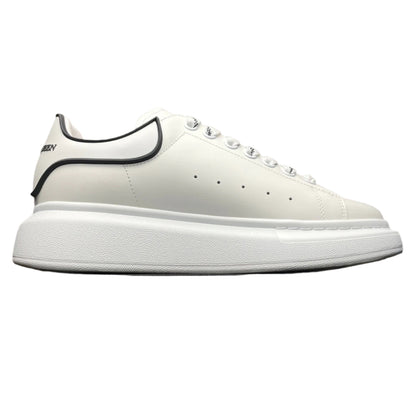 Low Top Chunky Sole Leather Trainers White Finish