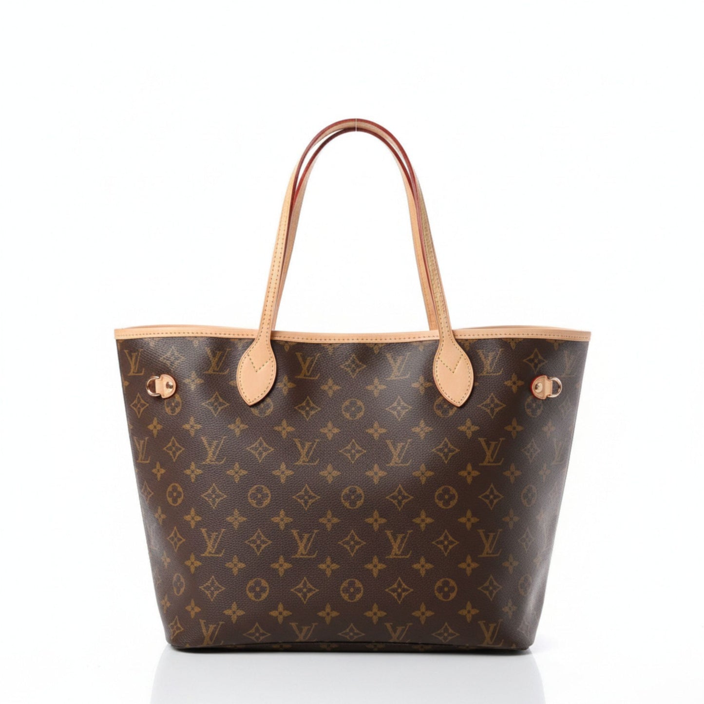 Neverfull MM Monogram Canvas Tote Bag with Colorful Lining