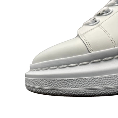 McQueen Elevated Sole Street Sneakers in White Black