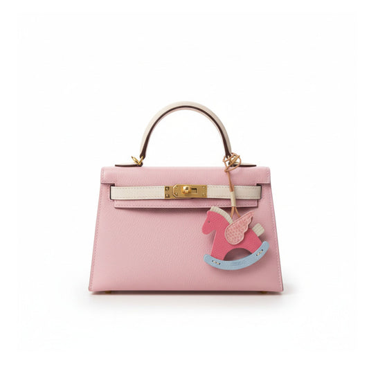 Kelly 25 Rose Sakura & Nata Chèvre Mysore Leather