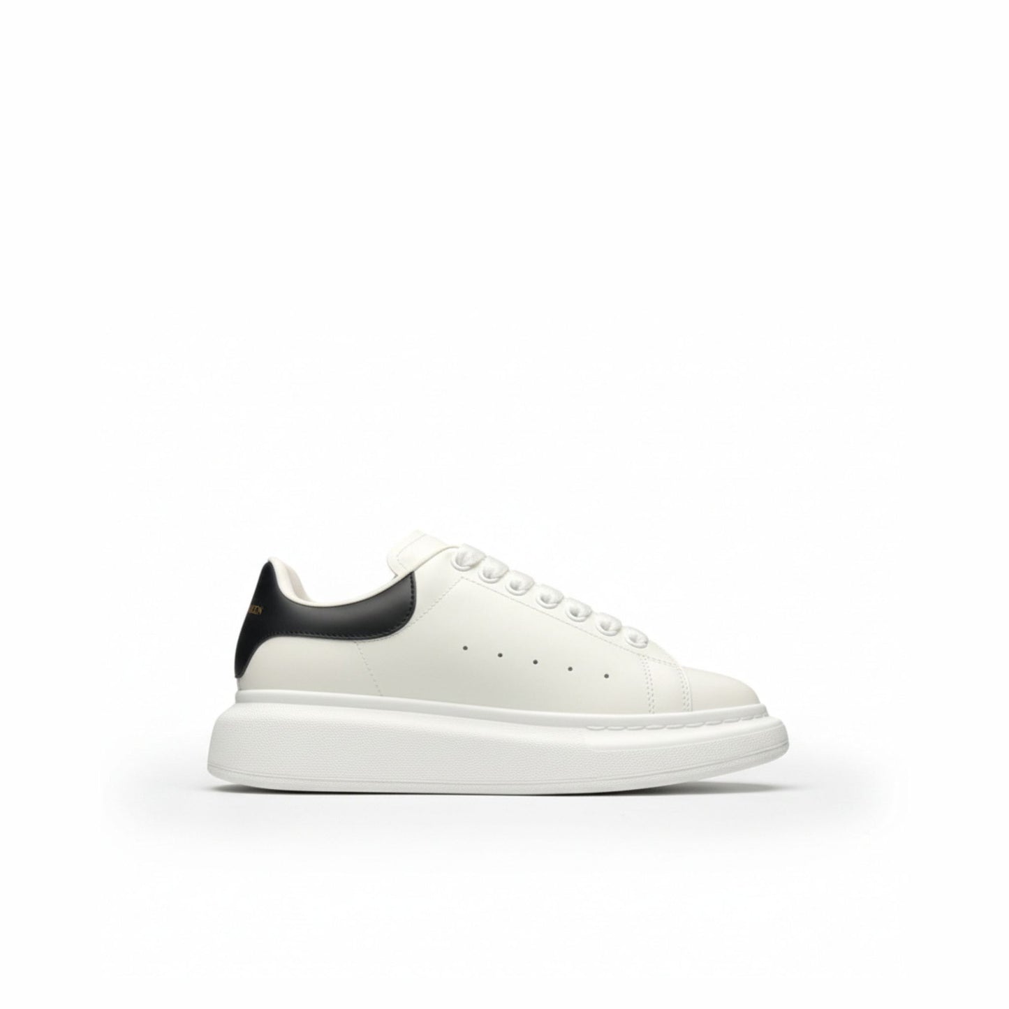 Women’s Chunky Sole Leather Trainers White Black