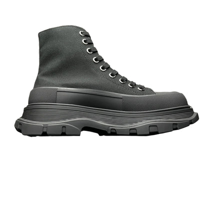 Alexander McQueen Grey Tread Slick High Sneaker – Luxury Trainer