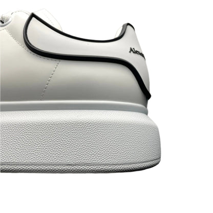 Low Top Chunky Sole Leather Trainers White Finish