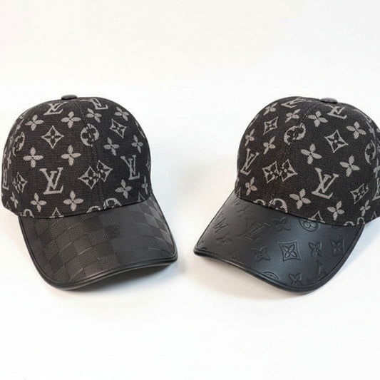Louis Vuitton Black Monogram Shadow Baseball Cap