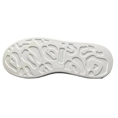 Oversized Leather Sneakers White Iridescent