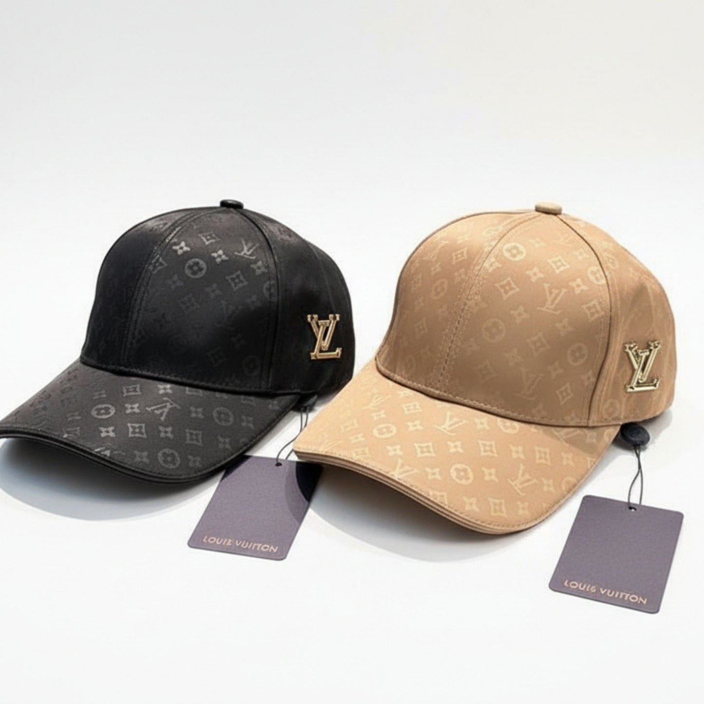 Louis Vuitton Monogram Baseball Caps – Black & Beige