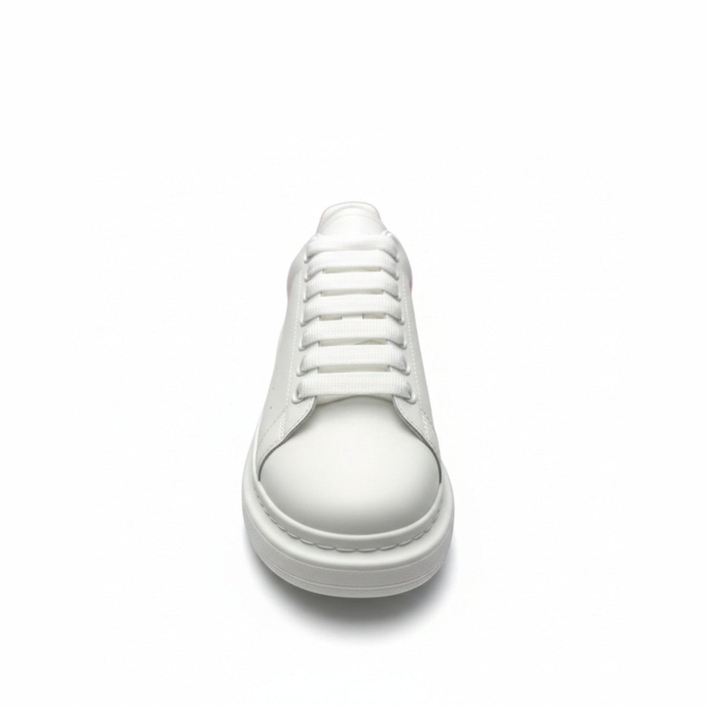 Oversized Leather Sneakers White Iridescent
