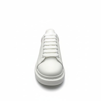 Oversized Leather Sneakers White Iridescent