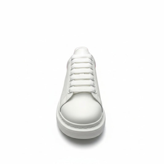 Oversized Leather Sneakers White Iridescent