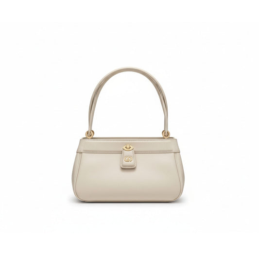 Small Key Bag Dusty Ivory Box Calfskin