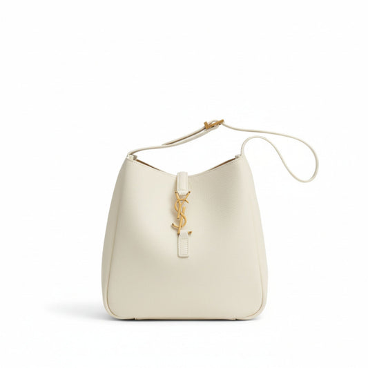 Le 5 À 7 Leather Shoulder Bag White