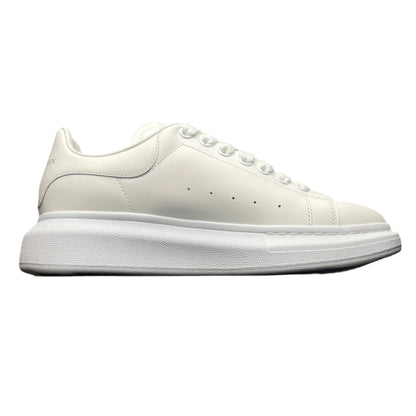 McQueen All-White Minimalist Platform Leather Sneakers