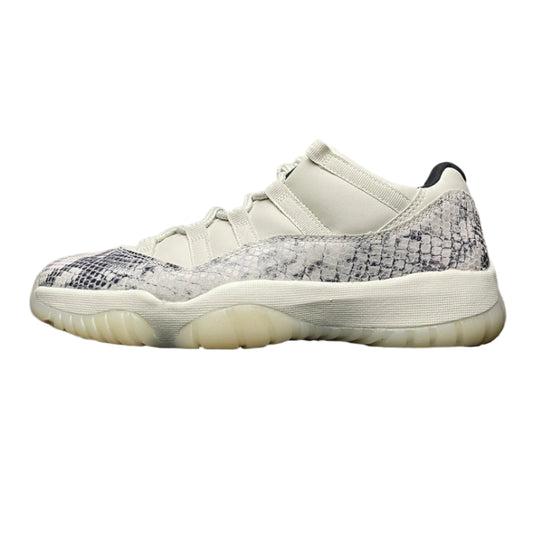 Nike Air Jordan 11 Low Light Bone – Python-Inspired Leather Basketball Shoes