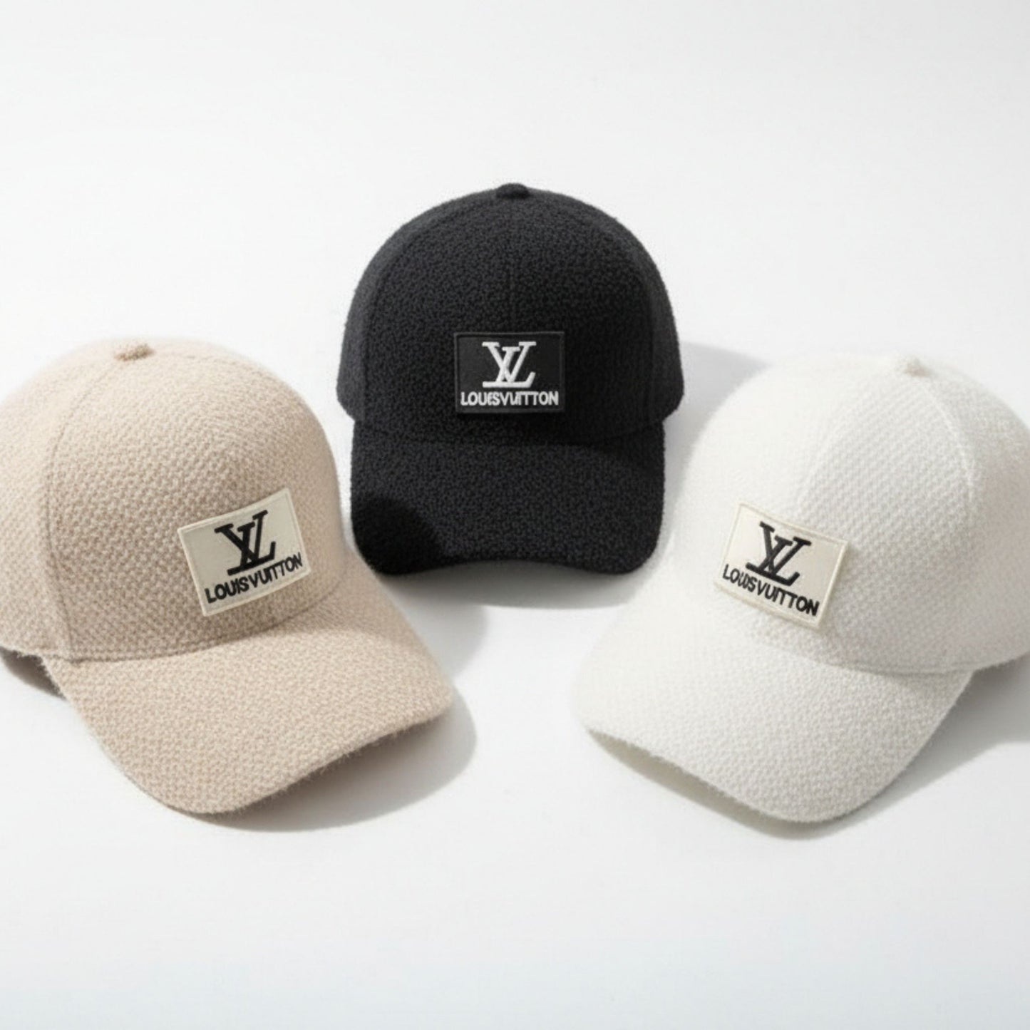 Louis Vuitton Woolgram-Style Baseball Caps – Multi-Color Collection