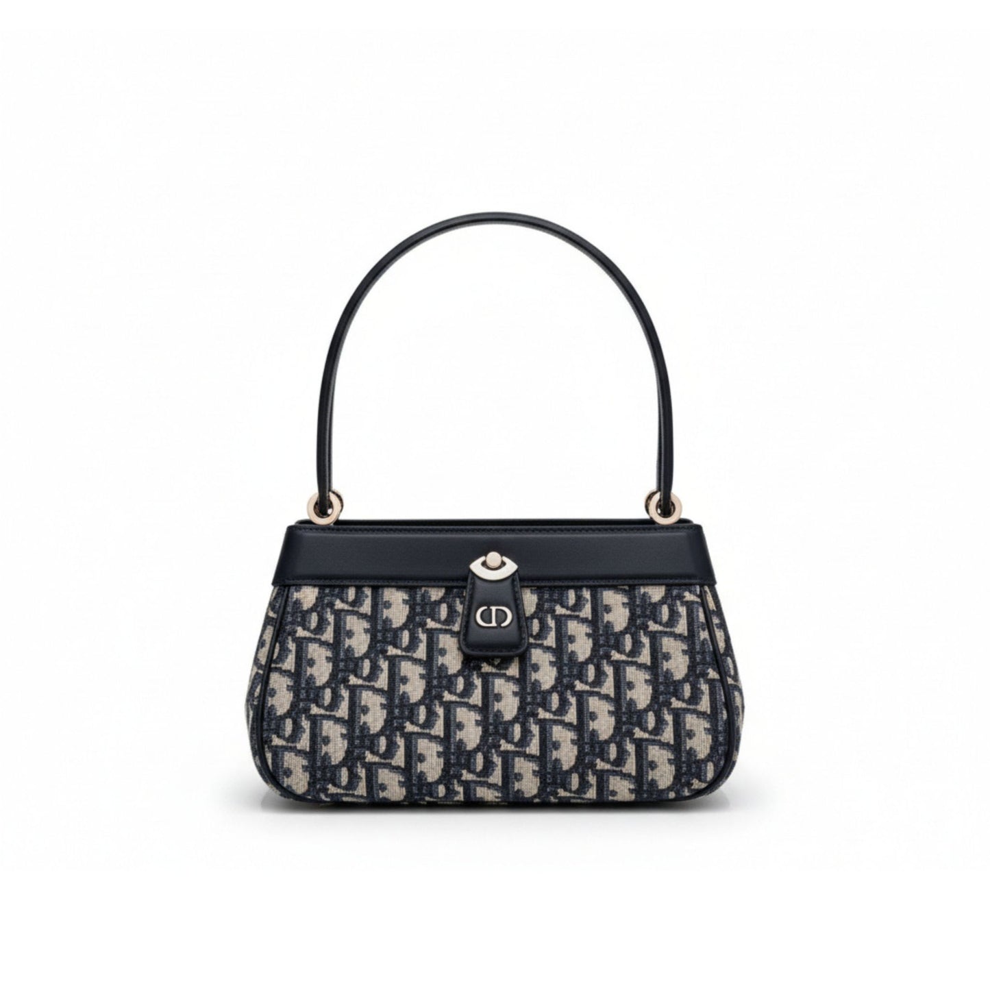 Key Bag Blue Oblique Jacquard with CD Twist Clasp