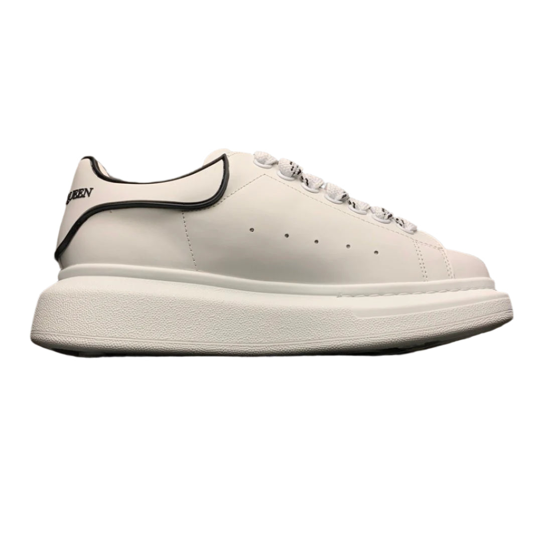 Alexander McQueen White – Black Outline Sneakers