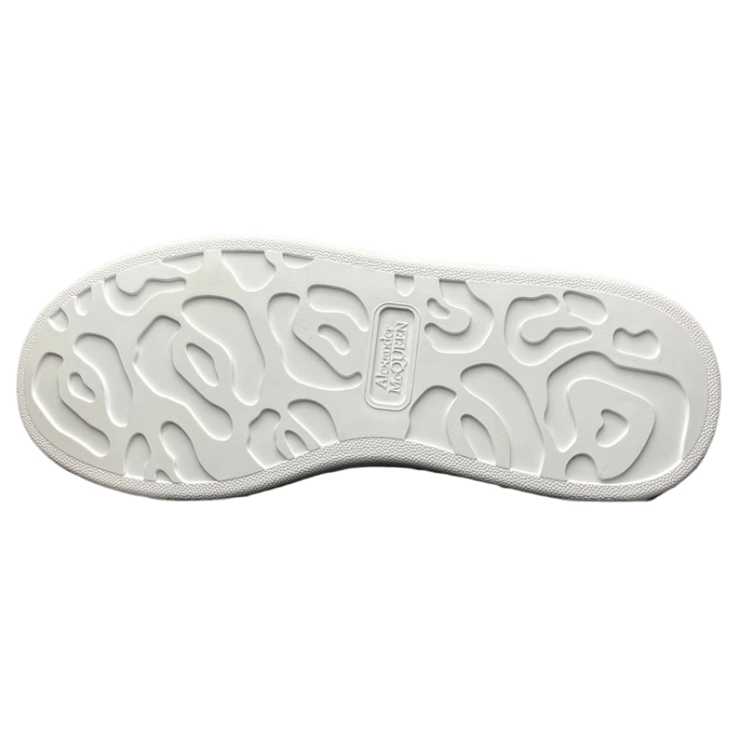 Low Top Chunky Sole Leather Trainers White Finish