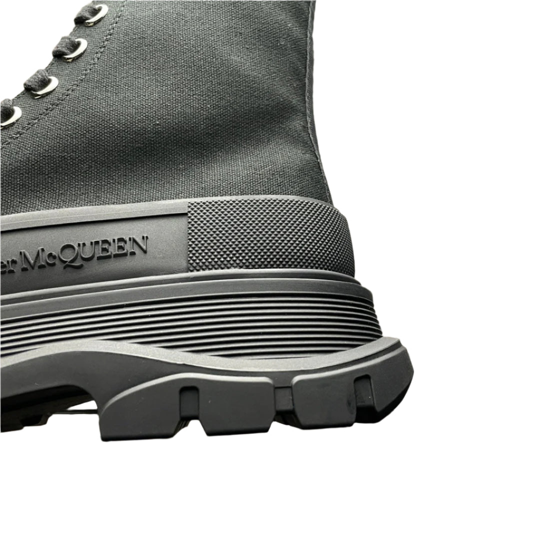 Alexander McQueen Grey Tread Slick High Sneaker – Luxury Trainer