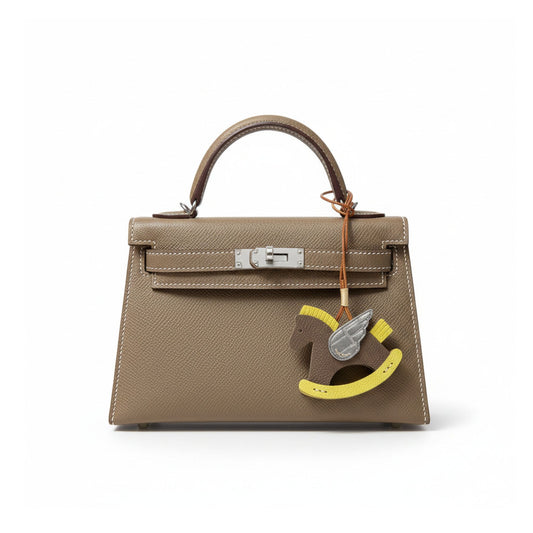 Kelly Bag Etoupe Leather with Hardware