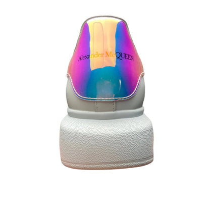 Oversized Leather Sneakers White Iridescent